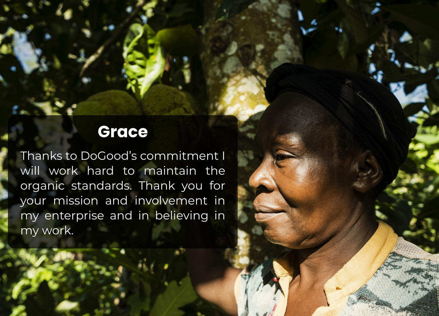 Close-up of a Ugandan farmer carrying fresh green banana leaves on her shoulder under bright sunlight, representing sustainable small-scale farming and organic agriculture practices in East Africa.