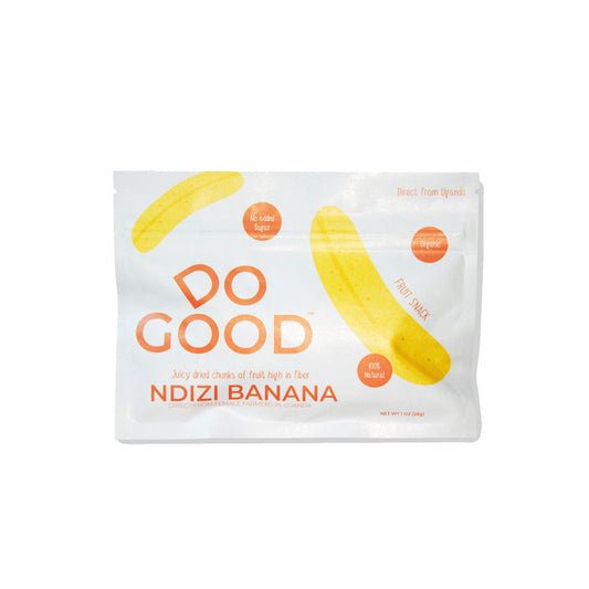 DoGood Ndizi Banana Snack Pack – organic dried banana slices, 100% natural, no added sugar, high in fiber