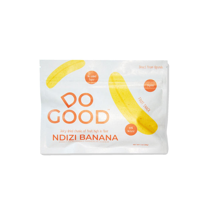DoGood Ndizi Banana Snack Pack – organic dried banana slices, 100% natural, no added sugar, high in fiber
